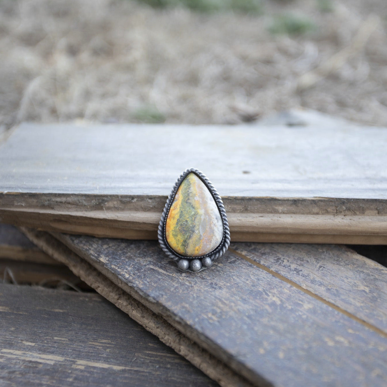 You Pick Size: Bumble Bee Jasper Ring