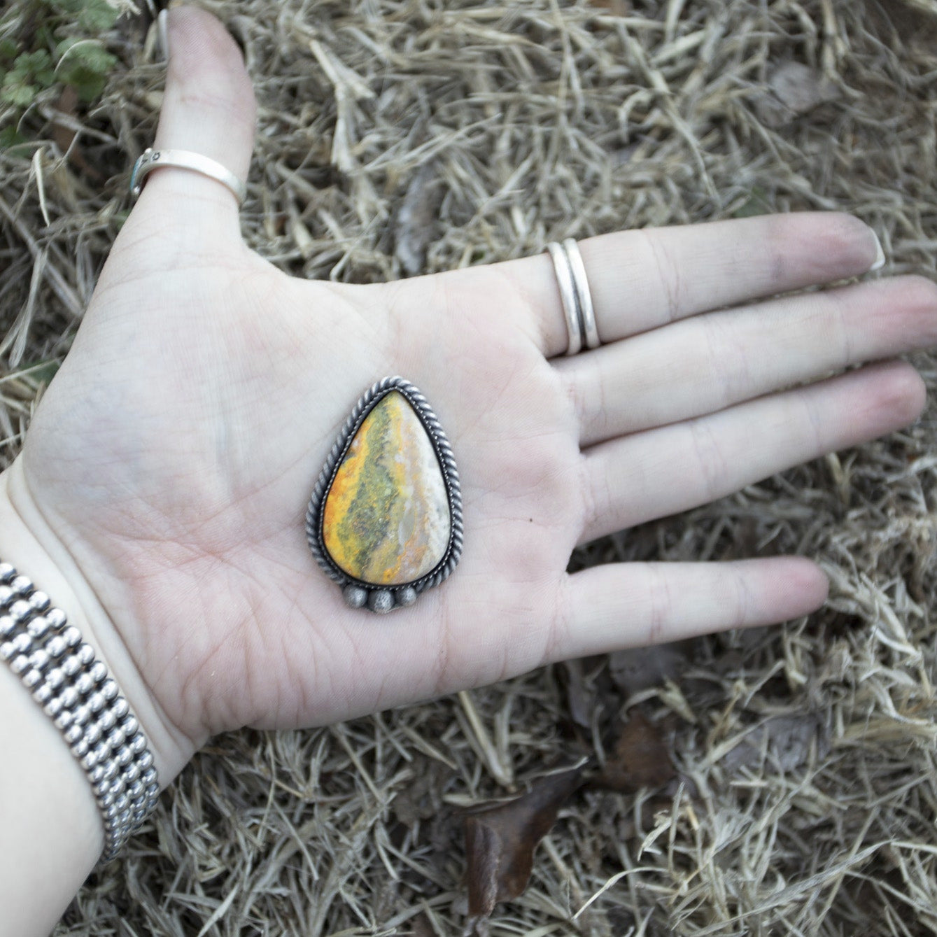 You Pick Size: Bumble Bee Jasper Ring